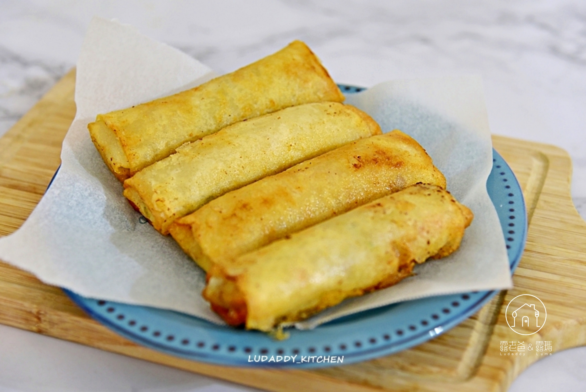 【食譜】炸春捲│內餡豐富的廣式點心，鮮蝦韭黃鮮肉內餡春捲