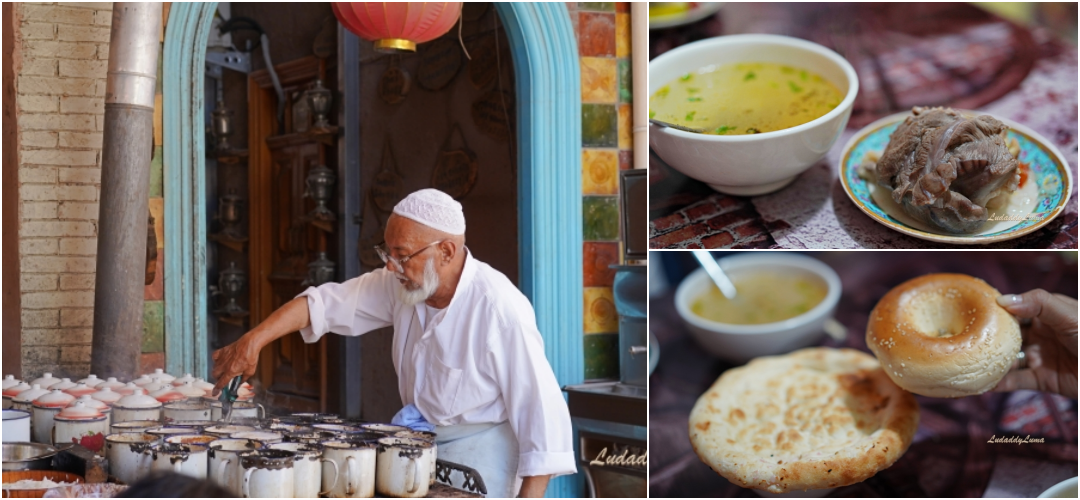 南疆喀什古城美食推薦｜新疆旅遊，喀什古城阿布爺爺缸子肉、羊肉串 @露老爸&amp;露瑪