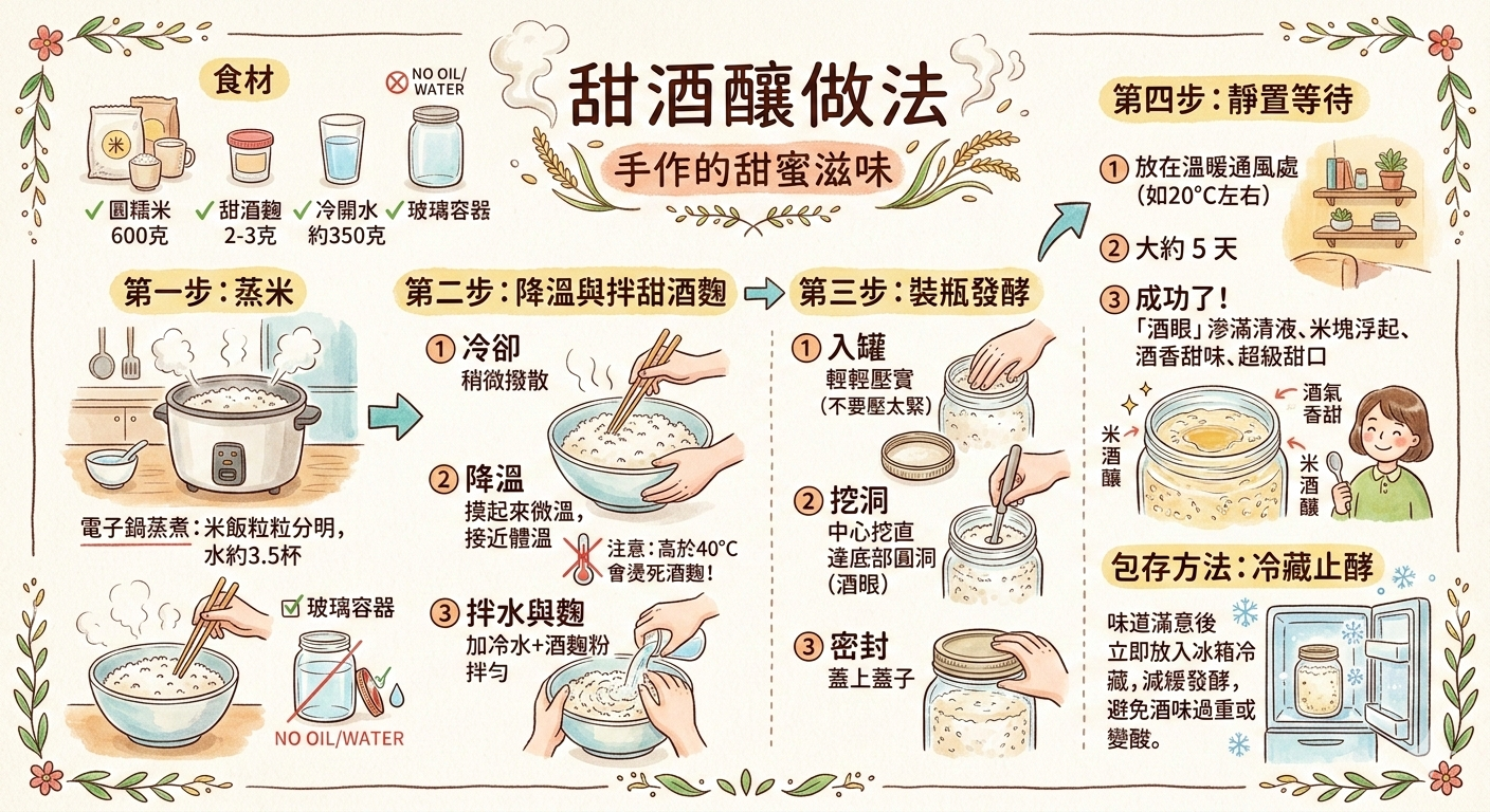 【食譜】甜酒釀做法|零失敗自製酒釀比例、發酵溫度與保存一次搞懂 【食譜】甜酒釀做法|零失敗自製酒釀比例、發酵溫度與保存一次搞懂