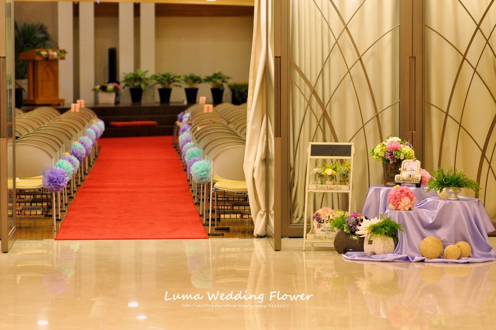 【婚宴佈置Wedding Decorations】蛋蛋&#038;宗翰‧南京東路禮拜堂神聖又溫馨的教會婚禮布置 @露老爸&amp;露瑪